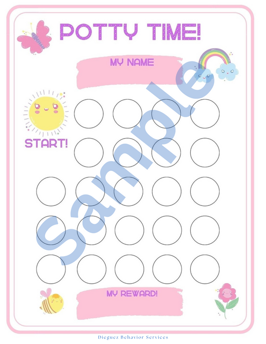 Potty time reward chart