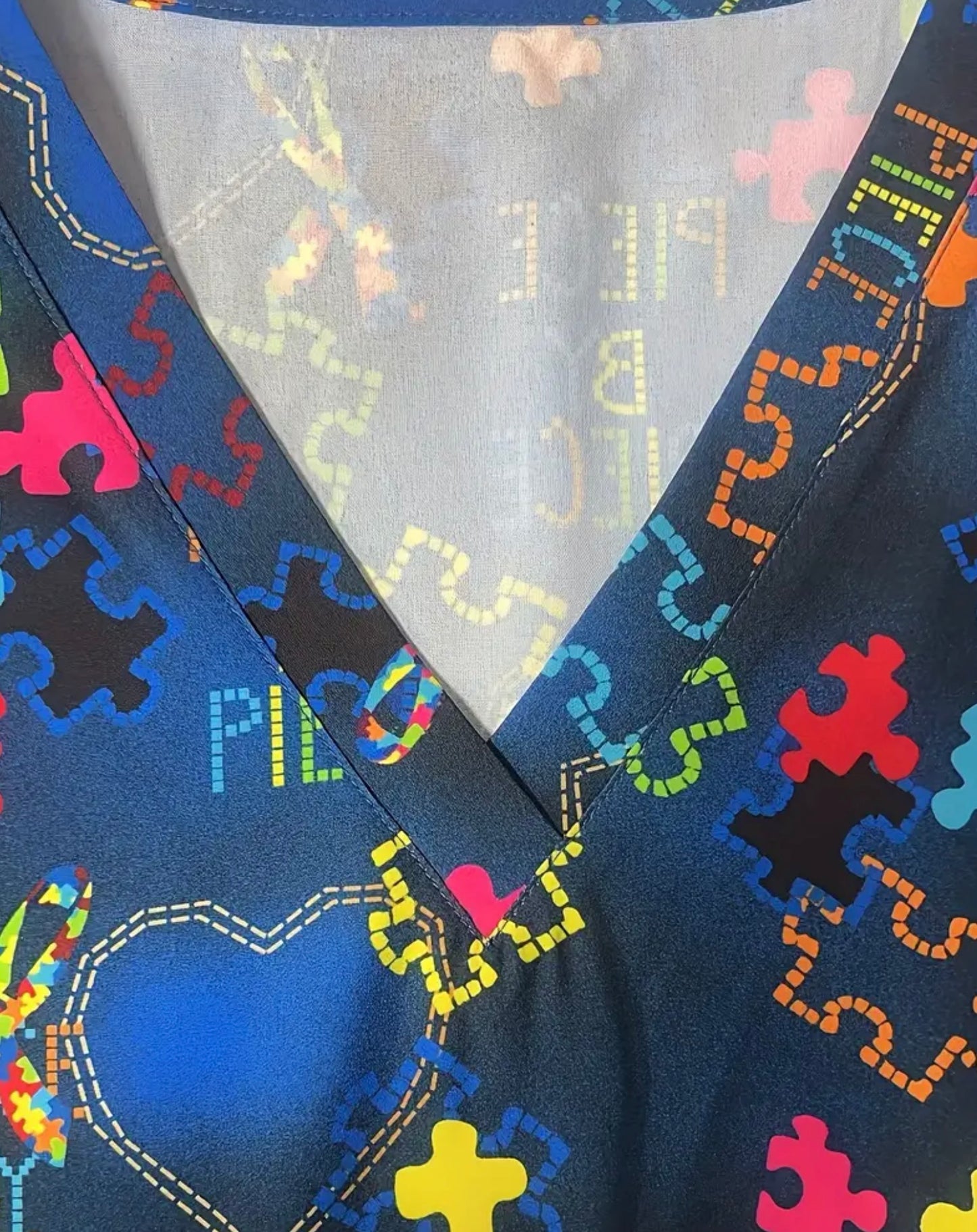 Scrub autism awareness Top