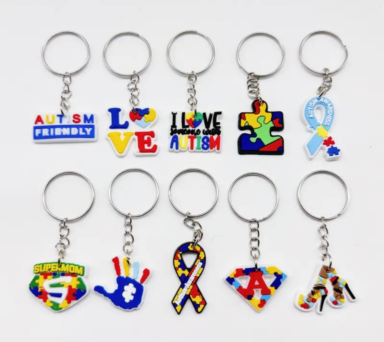 1 Autism Awareness Key chain ( llaveros )