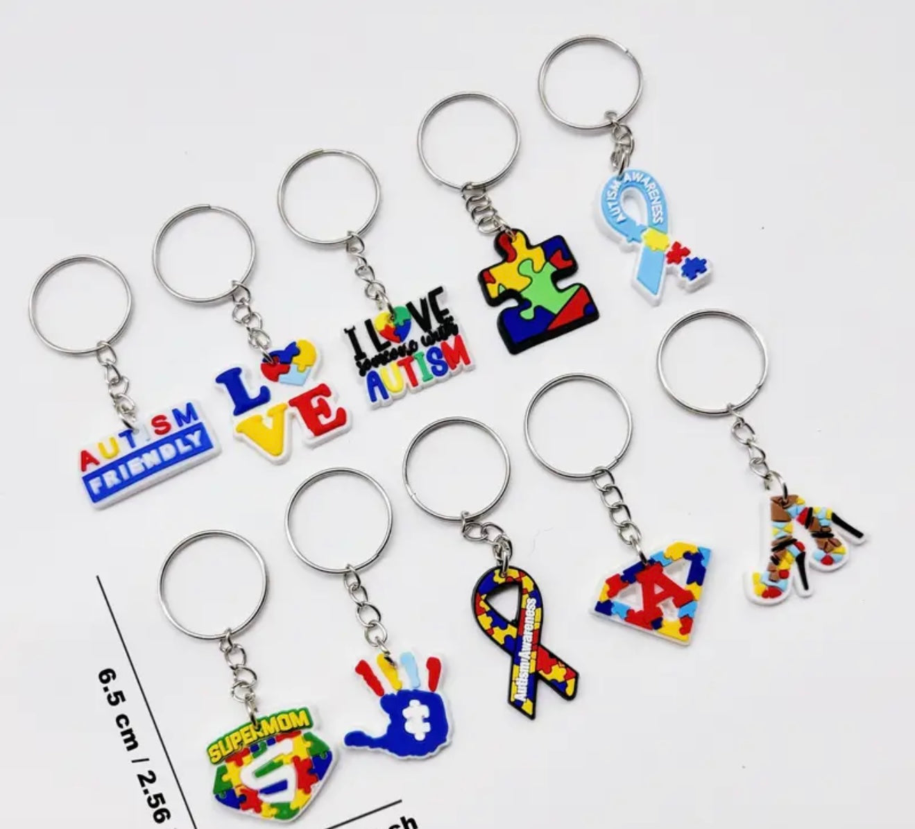 1 Autism Awareness Key chain ( llaveros )
