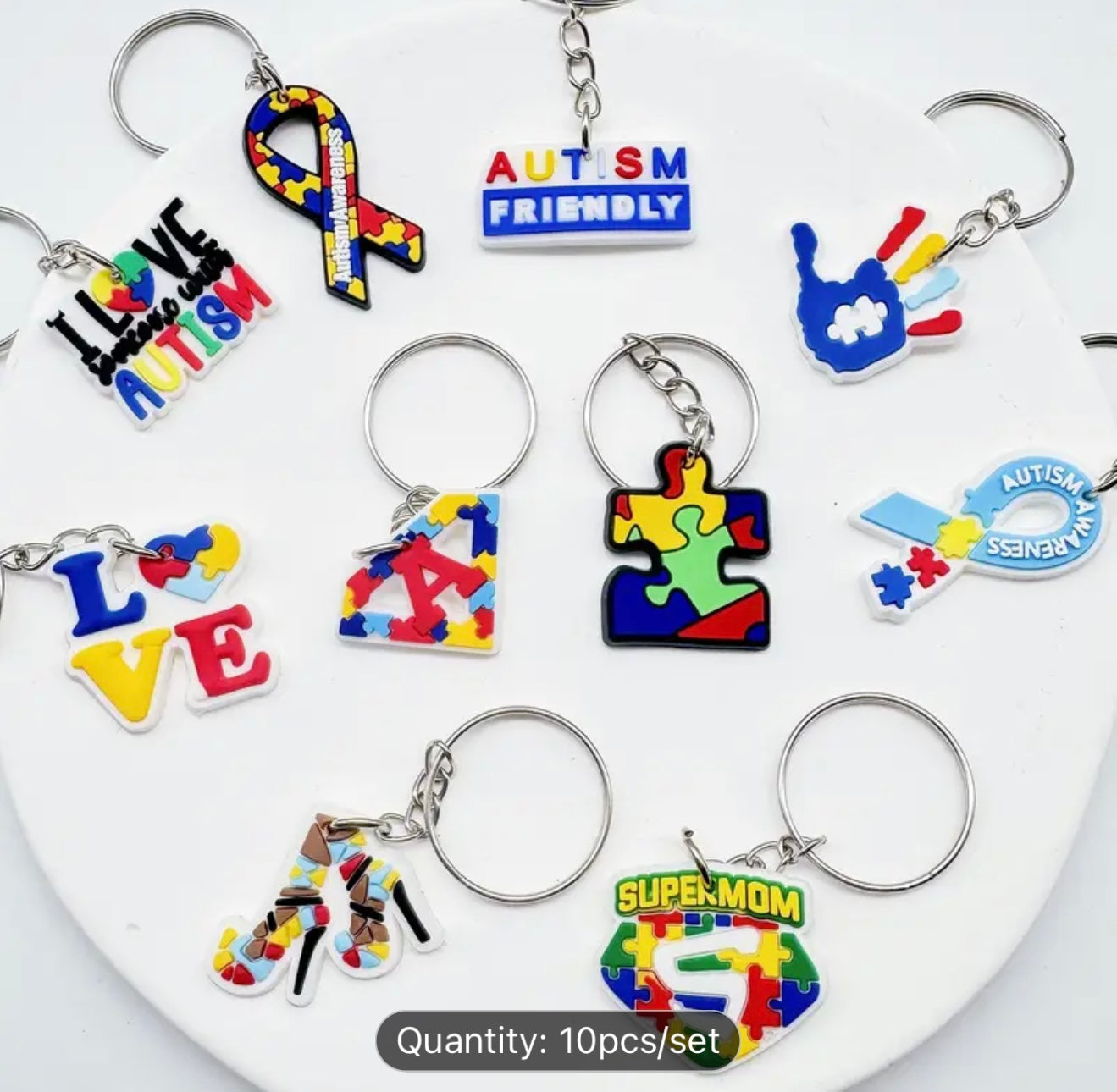 1 Autism Awareness Key chain ( llaveros )