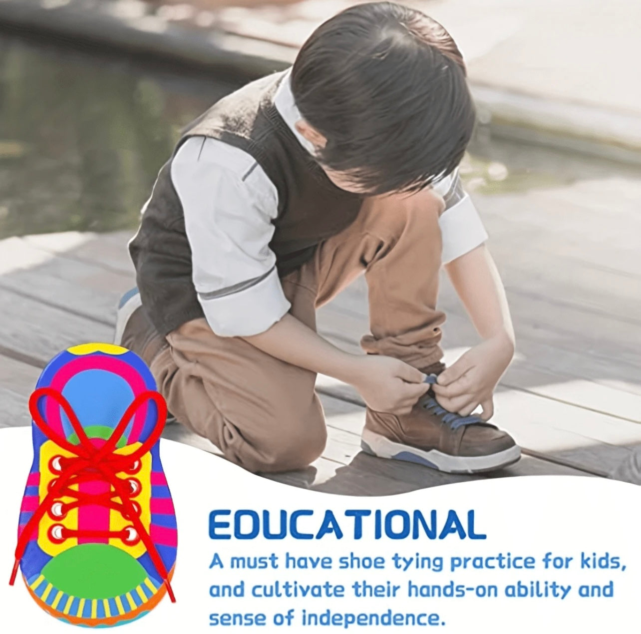 Educational Shoelace Threading Teaching Toys